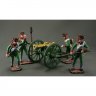 Artillery Crew With Cannon 1812 V.2 Set Of 5 Figures