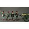 Artillery Crew With Cannon 1812 V.2 Set Of 5 Figures