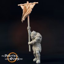 Orc Banner Bearer Figure (Unpainted)