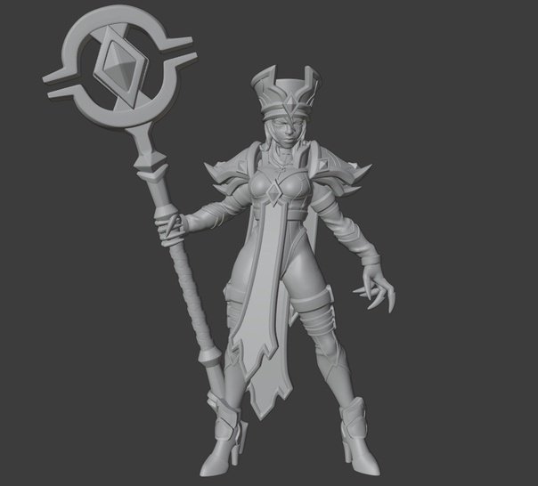 Exquisite Priestess Figure (Unpainted)