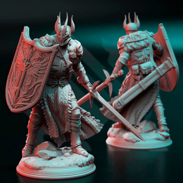 Kaides - Ardridion's Zealous Paladin Figure (Unpainted)