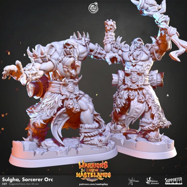Sulgha - Sorcerer Orc Figure (Unpainted)