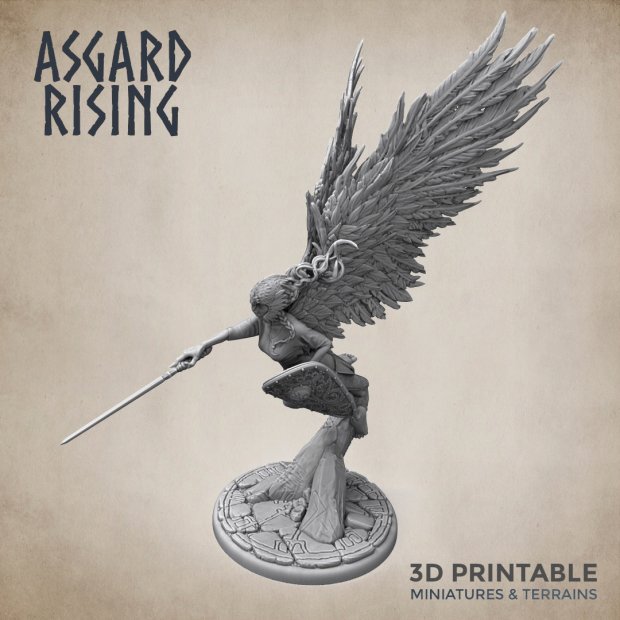 Valkyrie with sword Figure (Unpainted)