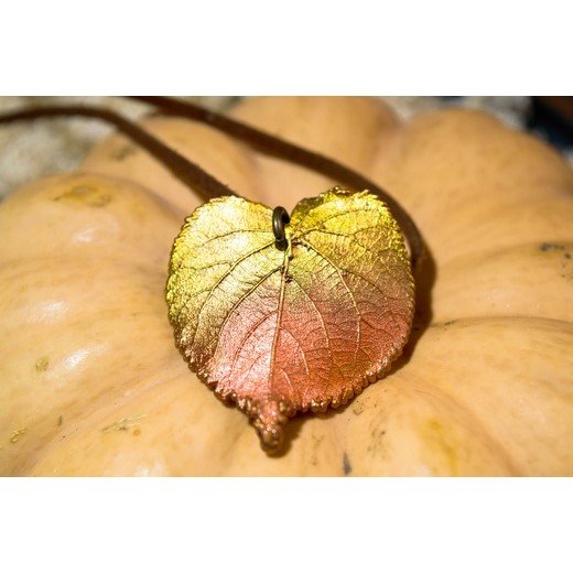 Linden Leaf Pendant Necklace