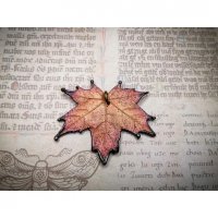Dark Red Maple Leaf Pendant Necklace