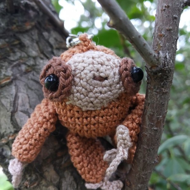 Sloth Knitted Keychain