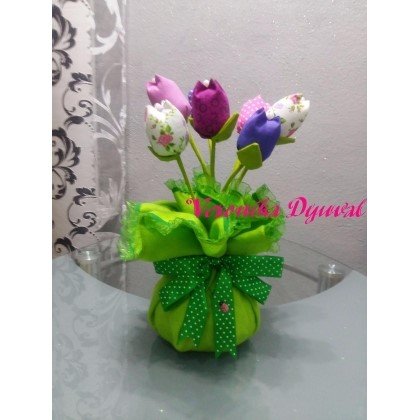 Vase With Flowers Plush Toy