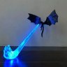 Flying Dragon Shelf Light Decoration (Black Dragon Blue Fire)