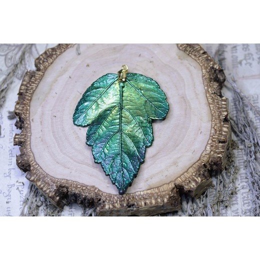 Physocarpus Opulifolius Leaf Pendant Necklace