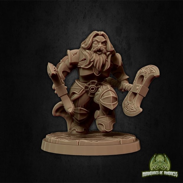 Deldit the bearded with axes Figure (Unpainted)
