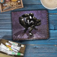 Handmade Spider-Man (Symbiote Costume/Black Suit) Custom Wallet