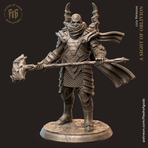 Sigur with dragon hammer Figure (Unpainted)