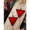 Red Triangles Earrings