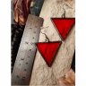 Red Triangles Earrings