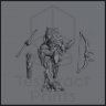 Skadi Ulfhedinn, demigoddess huntress Figure (Unpainted)