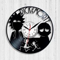 Handmade Rick and Morty V2 Vinyl Clock Wall