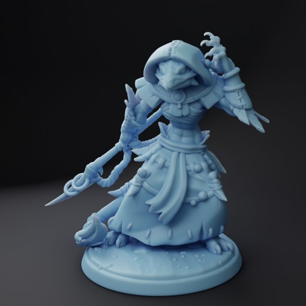 Evil Lizard Shaman Figure (Unpainted)
