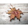 Fiery Maple Leaf Pendant Necklace
