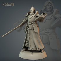 Paladin Priest with a Book and a Sword Figure (Unpainted)