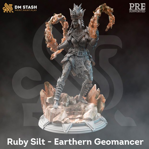 Ruby Silt Geomancer Figure (Unpainted)