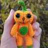 Halloween Pumpkin Knitted Toy
