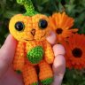 Halloween Pumpkin Knitted Toy
