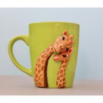 Giraffes Mug With Decor