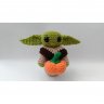 The Mandalorian - Baby Yoda With Pumpkin (10 cm) Crochet Plush Toy