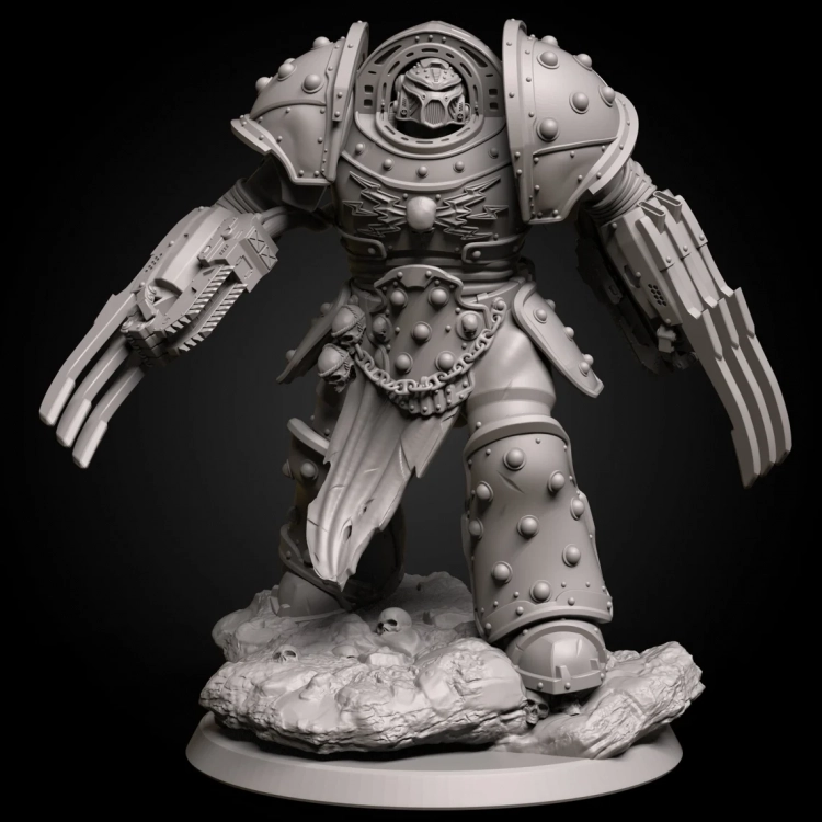Big Armored Space Knight Figure (Unpainted)