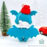 Turquoise dragon with a Christmas tree Plush Toy