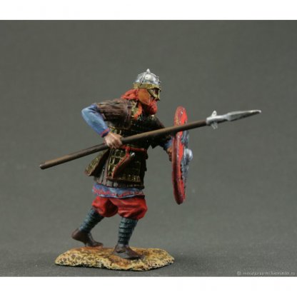 Viking With Spear And Shield Figure