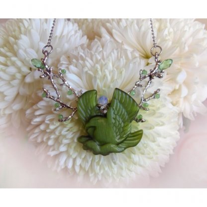 Spring Eagle Pendant Necklace