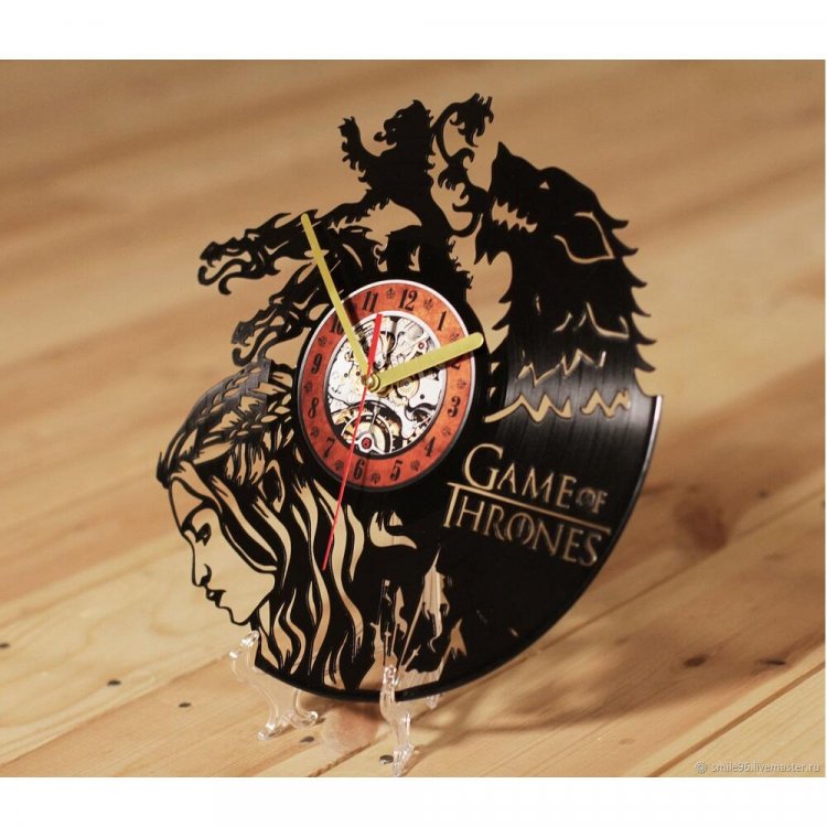 Handmade Game of Thrones V.3 Vinyl Clock