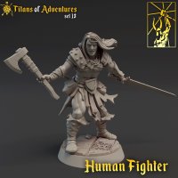 Human Fighter Figure (Unpainted)