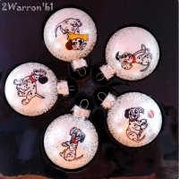 Handmade Dalmatians Set Of 5 Christmas Balls