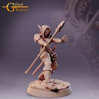 Elf Mage with Staff Figure (Unpainted)