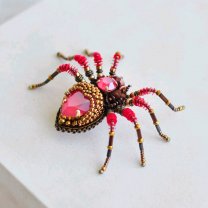 Red Spider Brooch