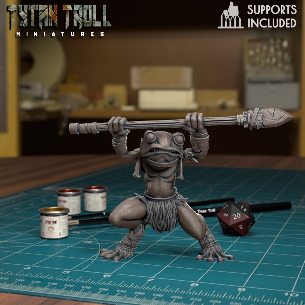 Scared grung Figure (Unpainted)