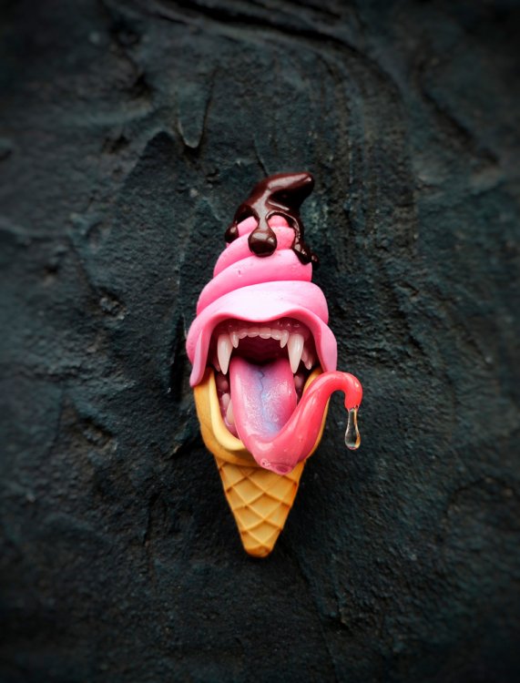 Predatory Ice Cream Brooch