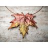 Red-gold Maple Leaf Pendant Necklace