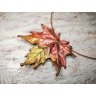 Red-gold Maple Leaf Pendant Necklace