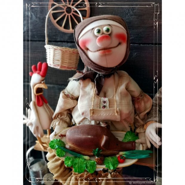 Grandmother With Dish Plush Toy