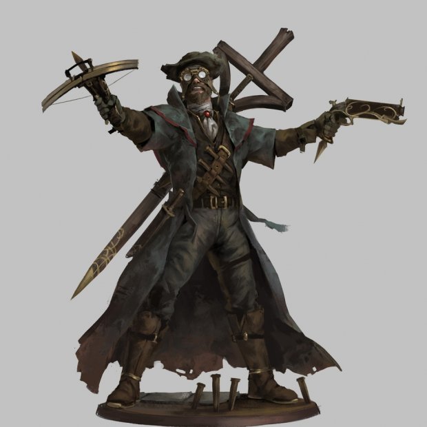 Vampire hunter with two crossbows Figure (Unpainted)