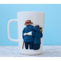 Elderly Couple Mug With Decor