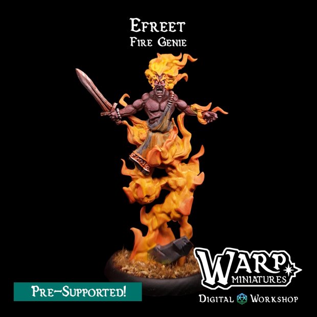Efreet - Fire Genie Figure (Unpainted)