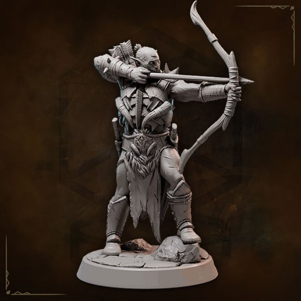 Attack Orc Archer Figure (Unpainted)