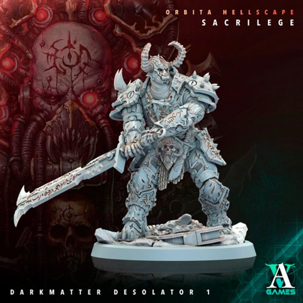 The Devil Warrior is a Dark Matter Devastator Figure (Unpainted)