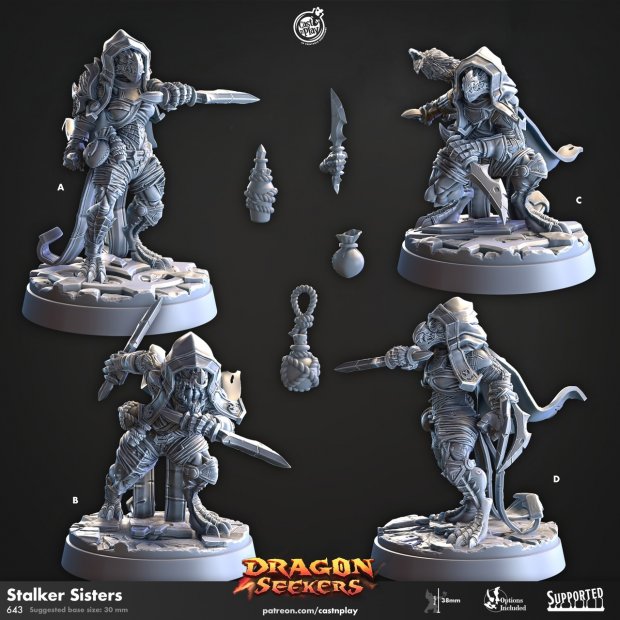 Stalker Sisters Figure (Unpainted)