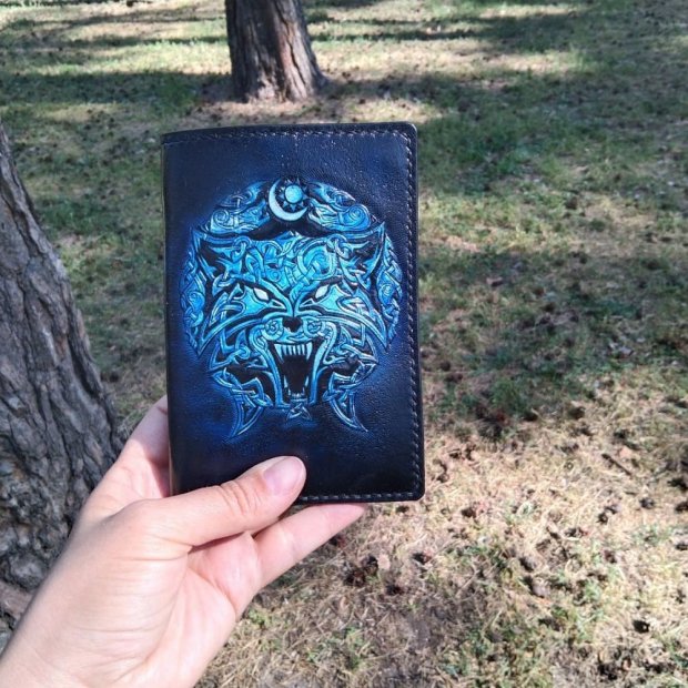 Celtic Wolf Passport Cover