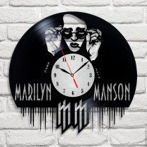 Handmade Marilyn Manson Vinyl Wall Clock